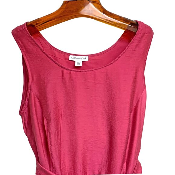 Coldwater Creek Cabaret Pink Fit and Flare Wrap Belted Dress - Picture 3 of 12